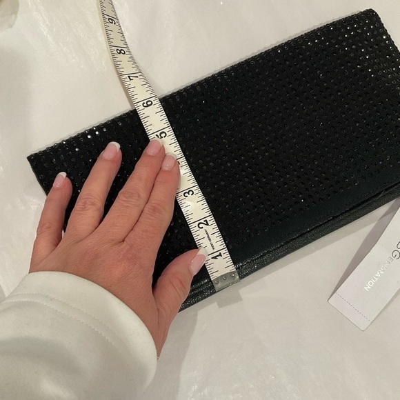BCBG black crystal detailed clutch - Picture 12 of 12